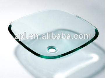 bathroom glass basin