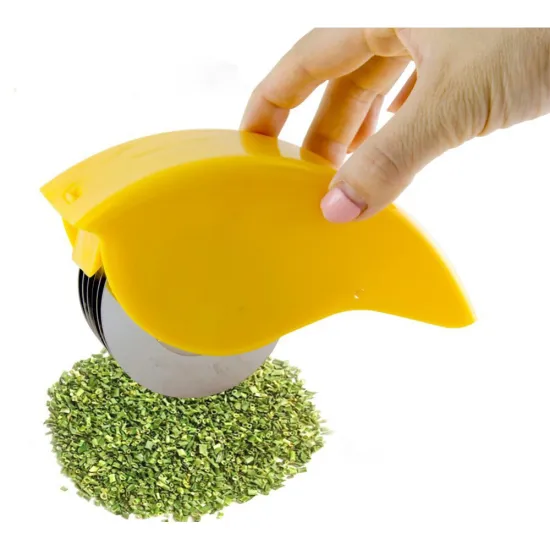 hi quality kitchen tool 6pcs stainless steel blades vegetable herb mincer