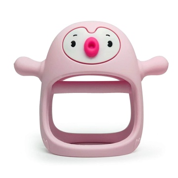 Silicone Baby Teething Toy: Penguin Buddy Mitt for Infants (0-6 Months)