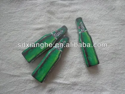 Carlsberg bottle shape compressed gift towel