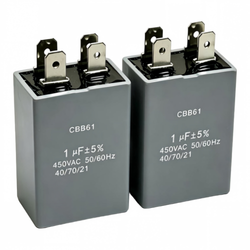 CBB61 450VAC 1UF মেটালাইজড পলিপ্রোপিলিন ফ্যান ক্যাপাসিটর