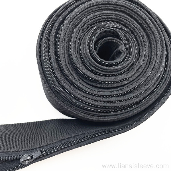 Dustproof Black PP Zipper Braided Cable Sleeving