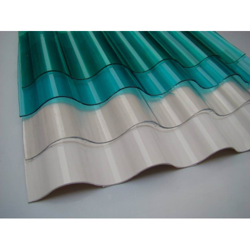 PVC High-Pitch / UPVC Tile de toiture en plastique ondulé 1075 mm / Tejas PVC en Colombie