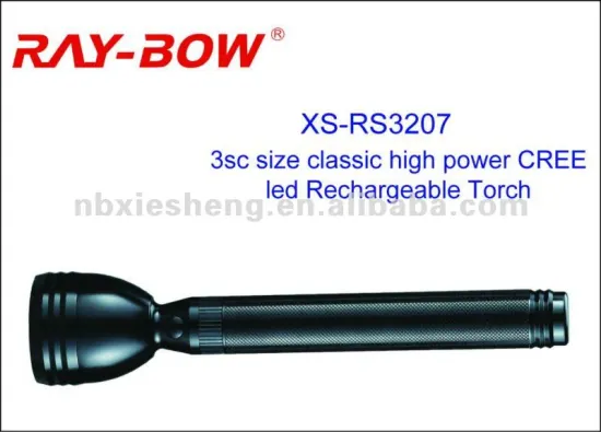 3sc size classic high power CREE led Rechargeable Torch XS-RS3207
