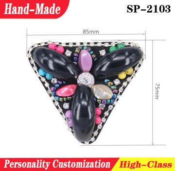 ABS resin popular new handmade stone style woman shoe accessories shoe decoration