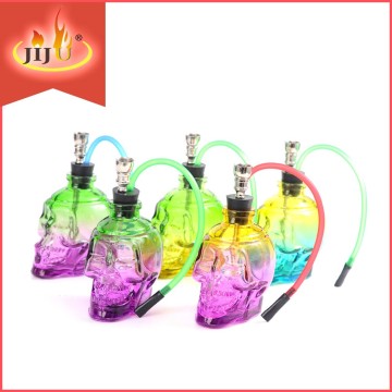 Yiwu Jiju Portable Skull Colorful Glass Hookah Shisha Pipe JL-136F Shisha