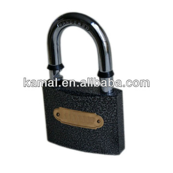 High quality plastic coated iron padlock
