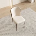 Silla de comedor de asiento beige