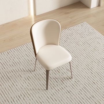 Chaise de salle à manger de siège beige