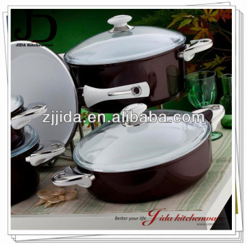 ALUMINUM CERAMIC COATING COOKWARE INCLUDING LOW POT,CASSEROLE AND FRYING PAN ( BSCI CERTIFICATION)