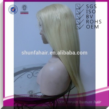 100 brazilian virgin hair full lace wigs/blond full lace wig on sale