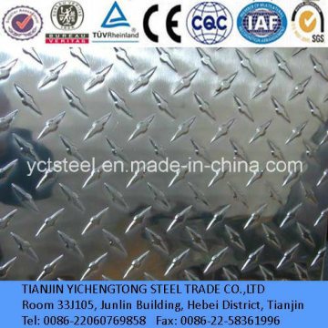 Diamond Design Embossed Aluminium Sheet with 8k Finish