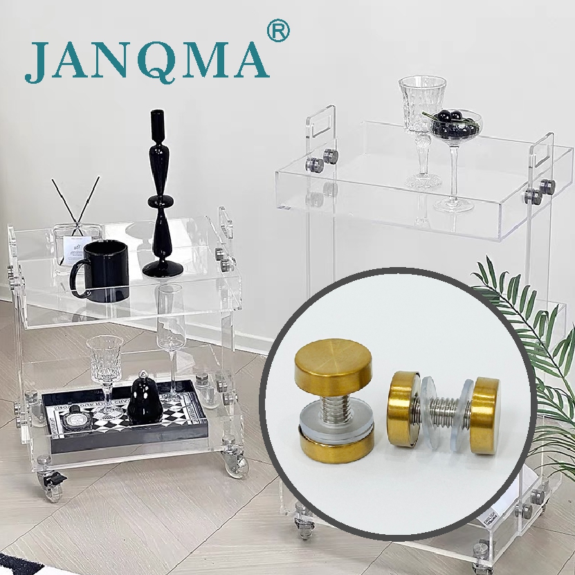 Double Threaded Screw Mirror Nails gold Stainless Steel Double Threaded Screw 