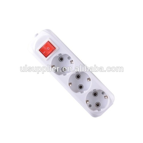 S30089 CE 3 ways power socket/extension socket for Europe market