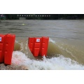 Dismountable flood barrier piece flood boxwall for bridge