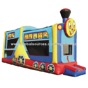Inflatable Train Bouncer, High-quality, Meets ASTM, UL (USA) EN71, CE, EMC, GS, BS Marks