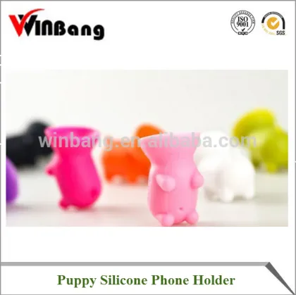 Funny Mini Pig Shaped Silicone Cell Phone Stand