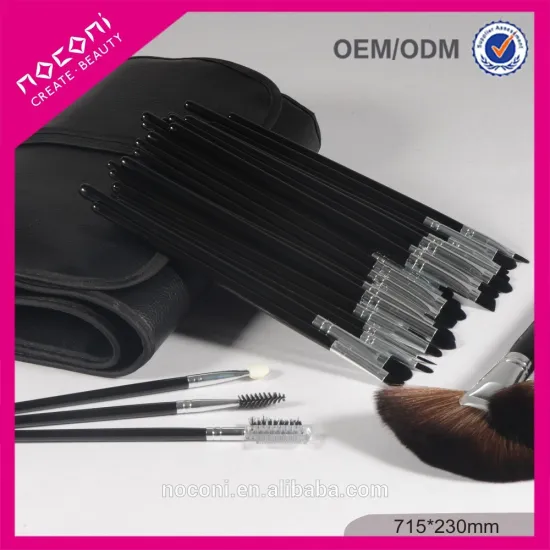 2016 Cheapest Guangzhou Factory Cheapest OEM Professional 32pcs Mermaid Cosmetic brush set With Black PU Pouch