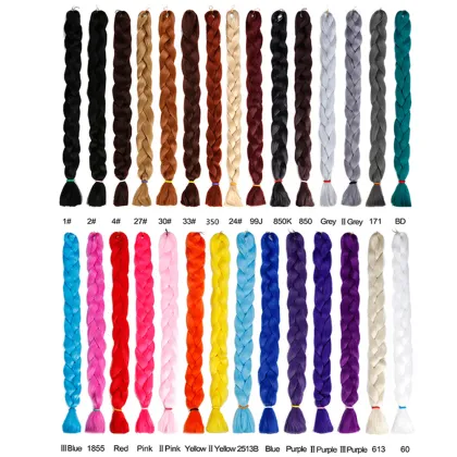 Synthetic Hair Braiding wig 41Inch 165g High Temperature Fiber Jumbo Braiding Pink Blue Pure Crochet Braiding Hair Extension
