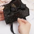 Trapezoid Drawer Slide Custom Gift Box Ribbon Handle