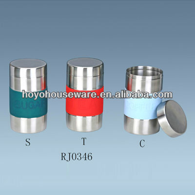 Wholesale stainless steel canister canister set tea canister