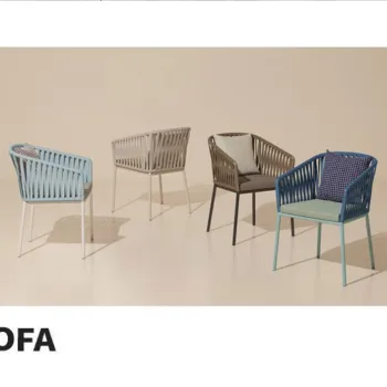 Modern Style Sofa Table Set & Outdoor Rattan Furniture for Coffee Shop & Garden