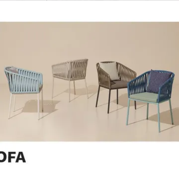 Modern Style Sofa Table Set & Outdoor Rattan Furniture for Coffee Shop & Garden