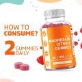 Magnezyum Gummies 600mg gevşeme kas kemiği desteği