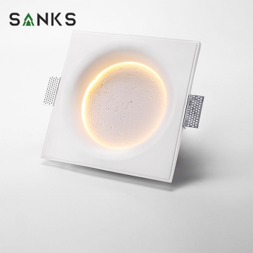 Morden Indoor Decoration Embedded GU10 6W Frameless Dimmable LED Gypsum Downlight