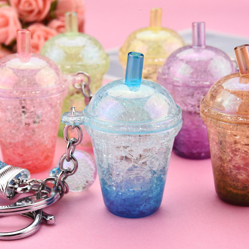 Hot Cup Glitter Keychains