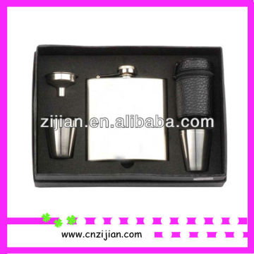 7 oz stainless steel hip flask set