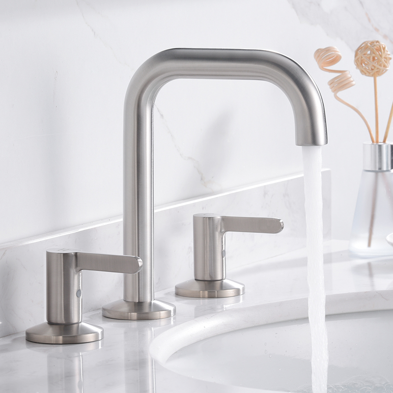 Contemporary Mixers Taps Dual Handle Face Basin Faucet