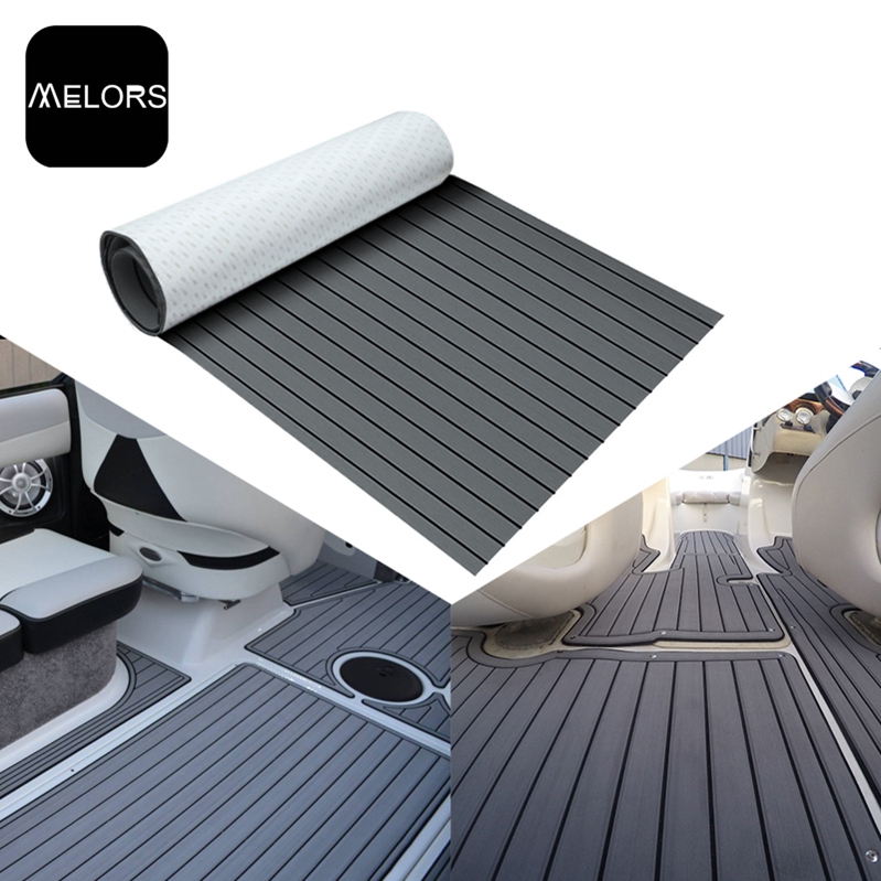 Melors EVA Boat Flooring Fuax Teak Sheet Grey