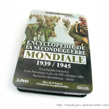 High Quality DVD tin case for movie,holding  2-5  DVD