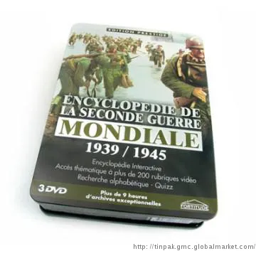 High Quality DVD tin case for movie,holding  2-5  DVD
