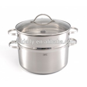 3pcs two layers stainless steel steamer set cookware set
