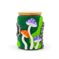 Green Fairy Tale House Glass Storage Jar