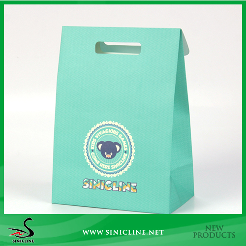 Sinicline Factory Price Art Paper Printed Logo Packing Bag/ Shopping Bag