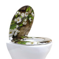 Duroplast Soft Close Toilet Seat in white-flower pattern