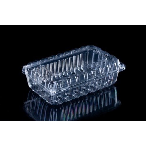 Caja de frutas de plástico transparente elegante y atractiva