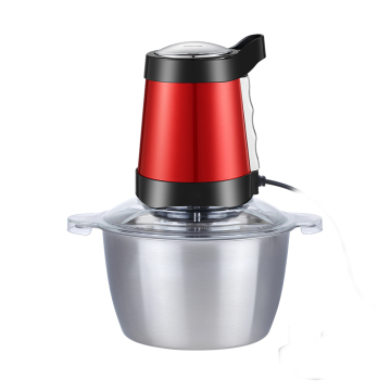 300W Stainless Steel Bowl Electric Vegetable Chopper with 2 Speeds and Handle