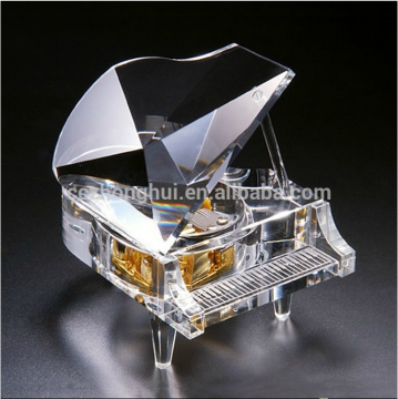 Exquisite Clear Crystal Piano, AAA high quality crystal crafts