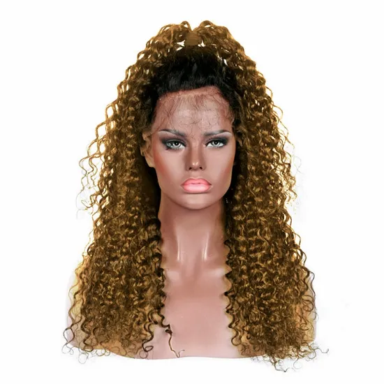 Customization 40 Inch Highlight Color For Black Women Curly Full Hd Brazilian Remi Lace Afro Wigs For Black Women Human Hair