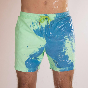 2024 Männer magische Farbwechslung Schnell trockene Schwimmstämme - Strandshorts für Sommerbadeanzüge