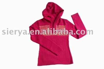 children's knitted sweater with hood