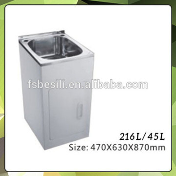 Vasca di lavanderia in acciaio inossidabile standard australiano SUS304 con armadio 216L