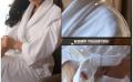 Hotel 4-bintang mewah 100% kapas Velour Shawl kolar jubah mandi