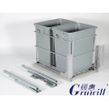 Kitchen built-in pull-out 20L double bucket trash can