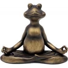 6" H Resin Meditating Yoga Frog Statue