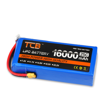 Wholesale High Capacity 16000mAh 4S 25C 14.8V Aviation Model Battery for Remote Control Airplanes and Drones